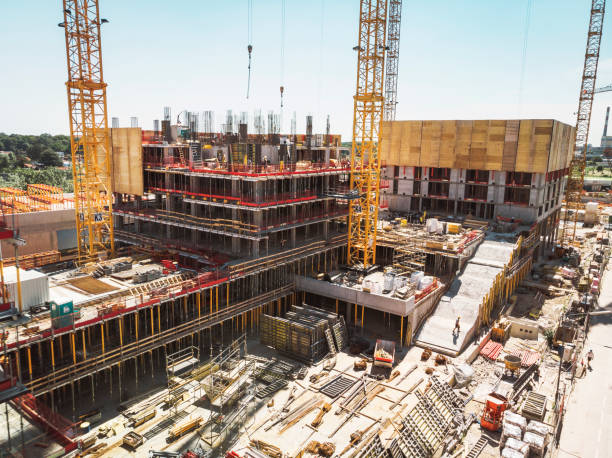 istock Aerial view of construction site in Vienna 1164732386