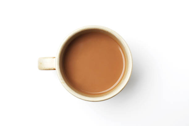 istock cup of hot milk coffee isolated on white background 1164732392