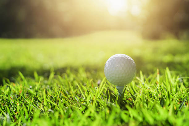 istock golf ball on green grass with sunlight 1164735769