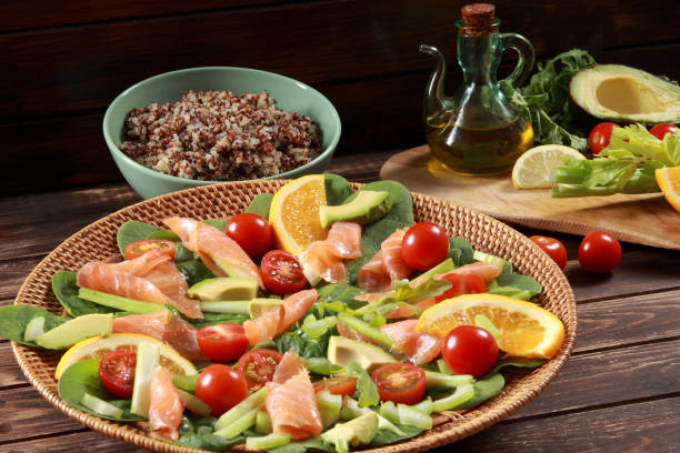 istock Fresh Smoked Salmon Salad on dish 1164735779