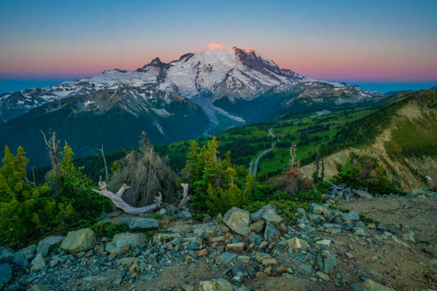 istock Summer Sunrise At Mount Rainier At Sunrise Park 1164736568