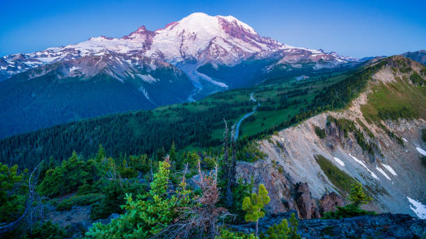 istock Summer Sunrise At Mount Rainier At Sunrise Park 1164736829