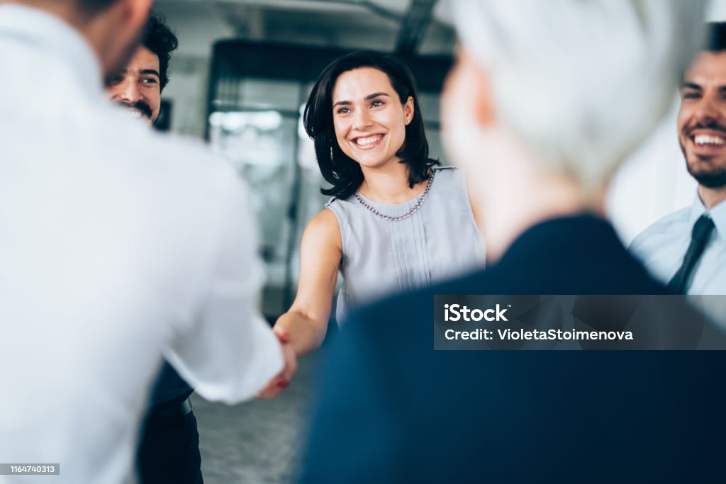 Successful partnership Business people shaking hands Customer Stock Photo