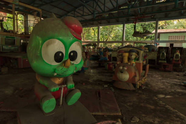 Creepy abandoned amusement park in Yangon, formerly known as Rangoon, Myanmar