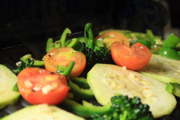 istock vegatables grill, vegan menu, barbecue 1164750506