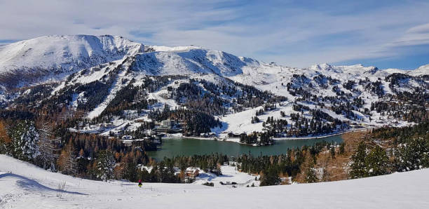 istock winter landscape with snow caped mountains 1164751202
