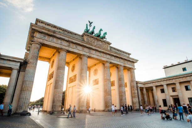 istock Brandenburg Gate in Berlin surrounded by people 1164756487