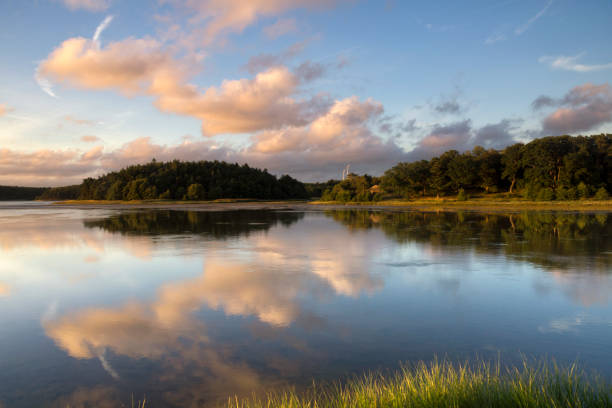 Beautiful evening near Lur Beautiful sunset over Kilsholmen near the Swedish village Lur in the region Bohuslann lur stock pictures, royalty-free photos & images