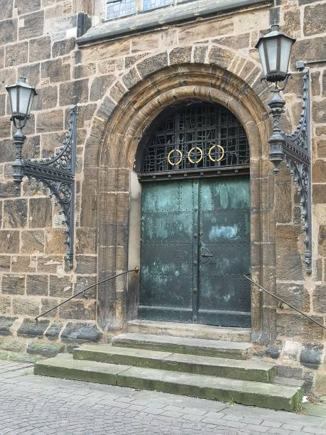 istock Old doors of buildings in Bremen. 1164763838