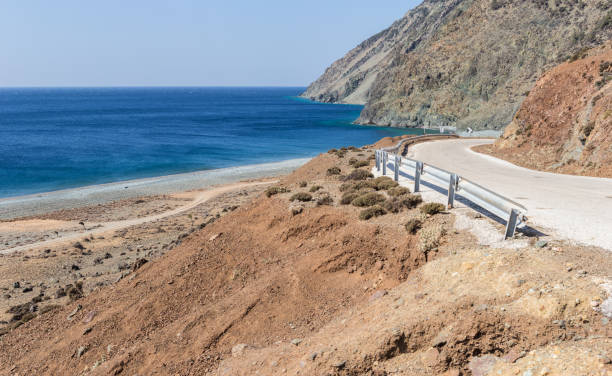 istock Road to Kipos beach, in Samothrace island, Greece 1164764637