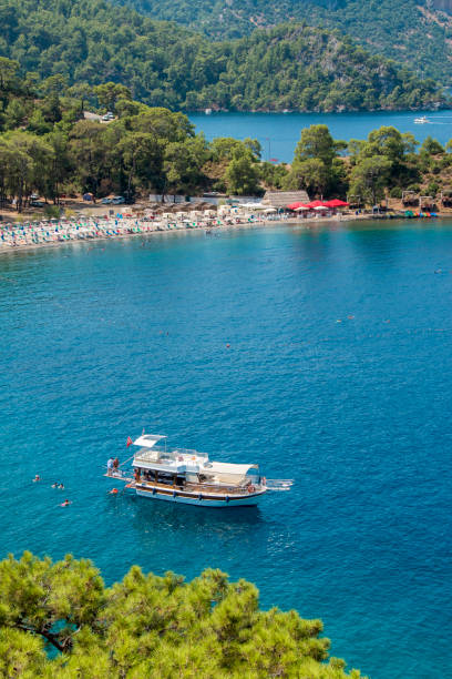 istock Daily boat trip. Blue voyage. 1164766389