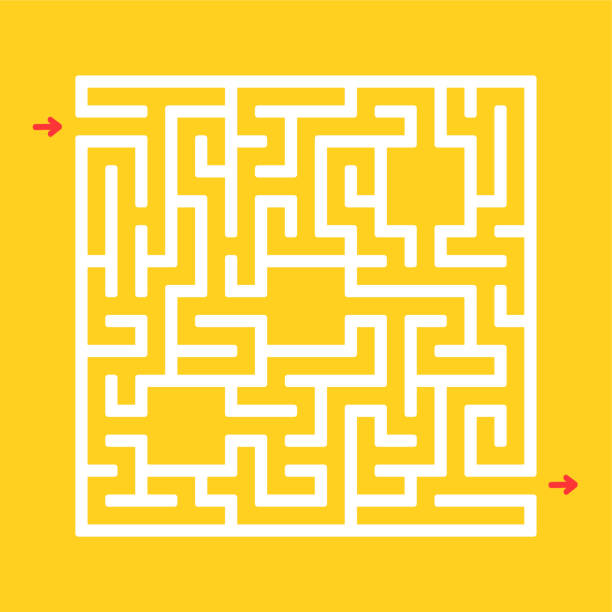 istock Abstact labyrinth. Game for kids. Puzzle for children. Maze conundrum. Color vector illustration. 1164767499