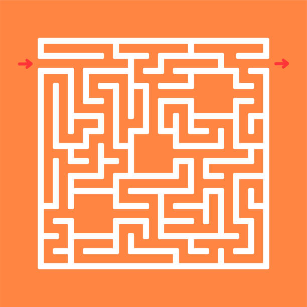 istock Abstact labyrinth. Game for kids. Puzzle for children. Maze conundrum. Color vector illustration. 1164768683