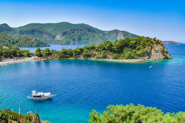 istock Daily boat trip. Blue voyage. 1164769481