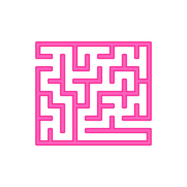 istock Abstact labyrinth. Game for kids. Puzzle for children. Maze conundrum. Color vector illustration. 1164778804