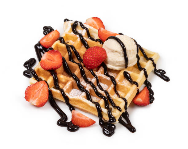 istock viennese waffles with strawberry 1164779131