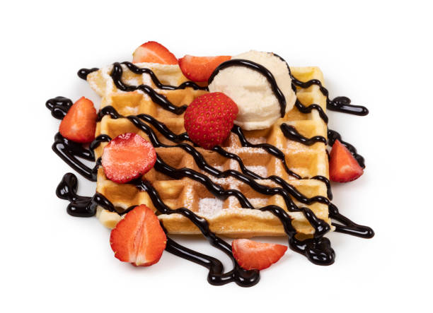 istock viennese waffles with strawberry 1164779132