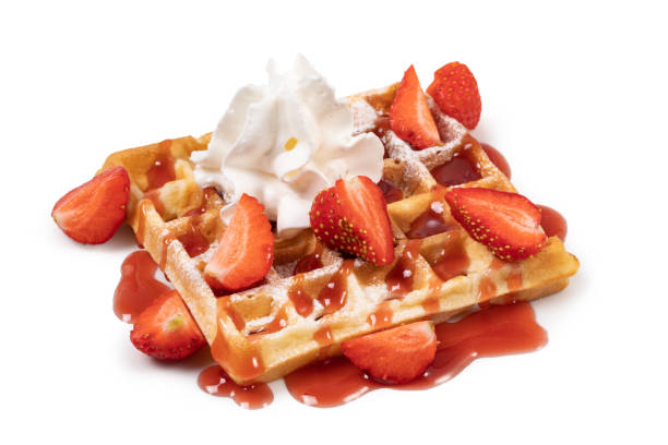 istock viennese waffles with strawberry 1164779136