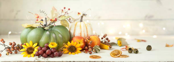 istock Autumn Pumpkin Background on wood 1164781258