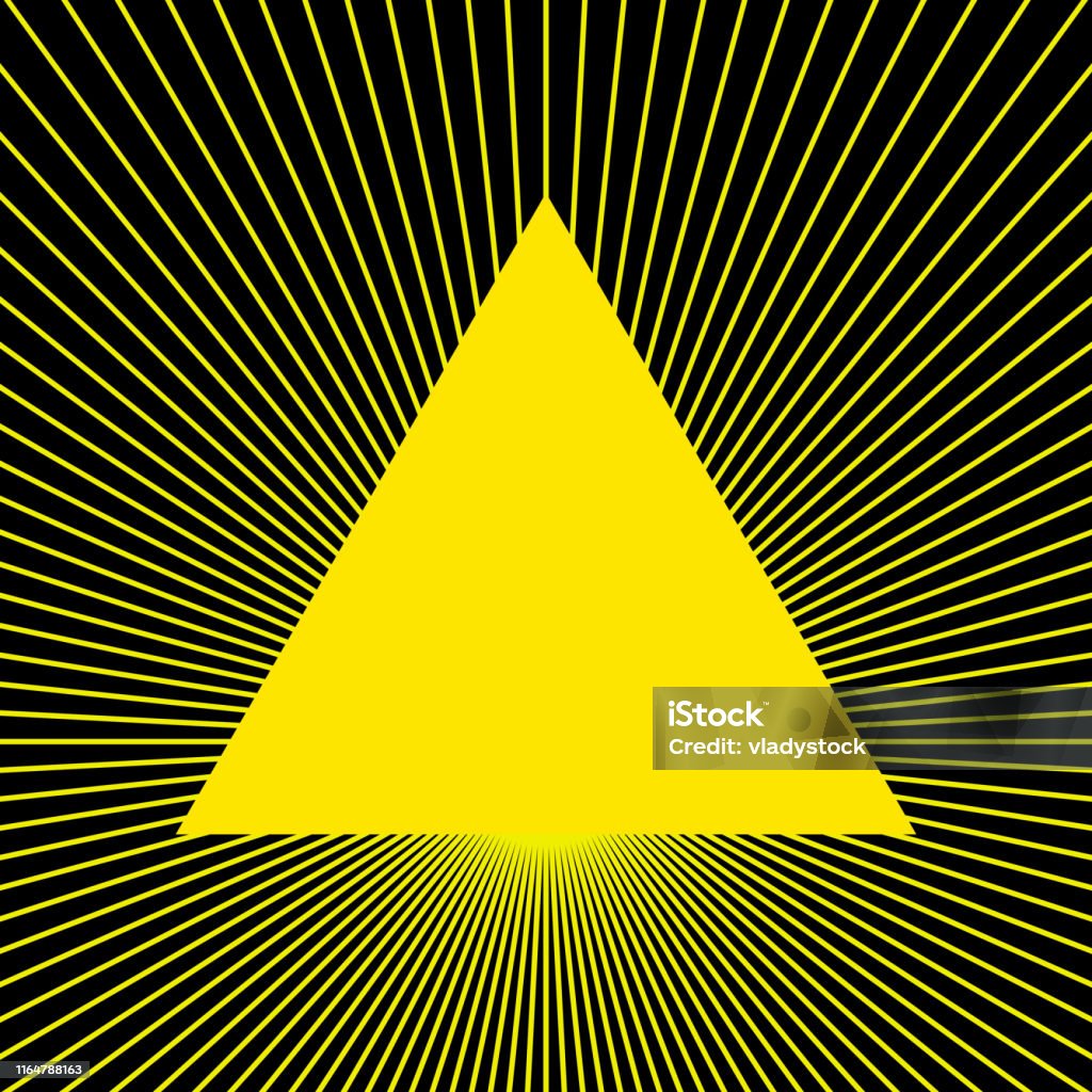 Triangle Rays Triangle Amid Rays Stock Illustration - Download Image Now - Abstract ...