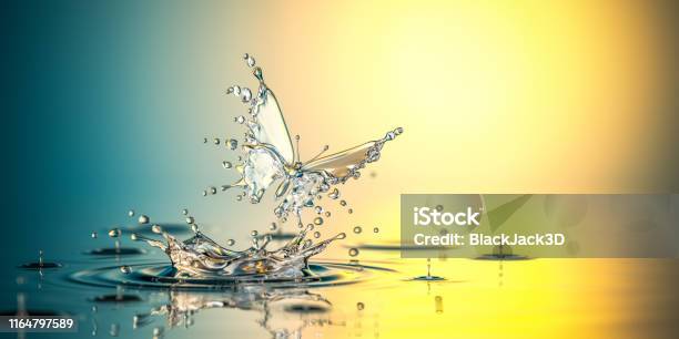Water Butterfly The Birth Of The Life Stock Photo - Download Image Now - Inspiration, Butterfly - Insect, Creativity