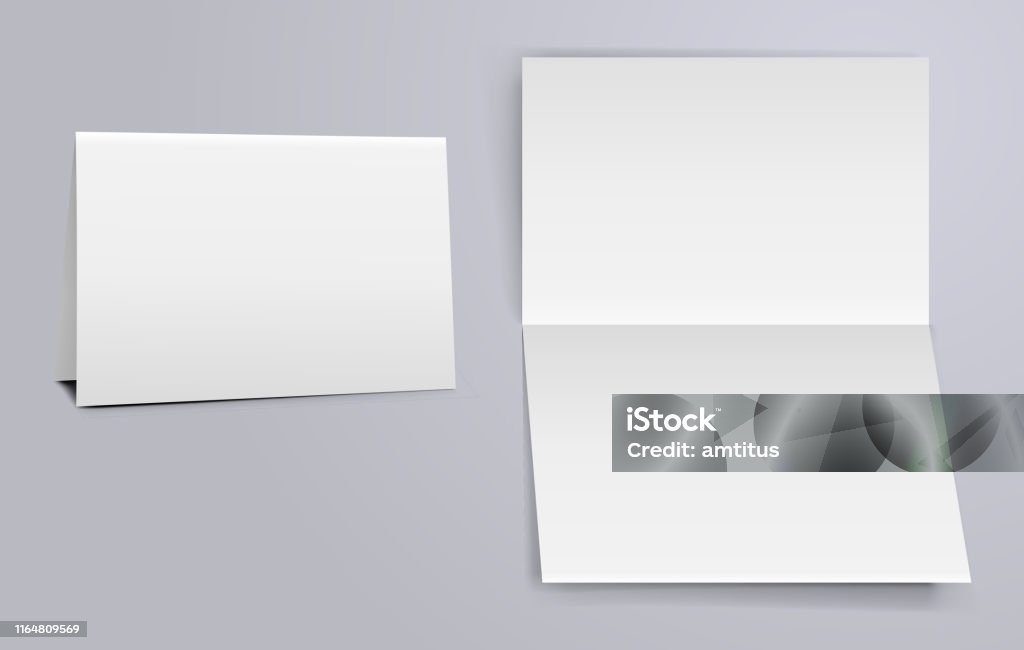 horizontal fold horizontal brochure invitation model Greeting Card stock vector