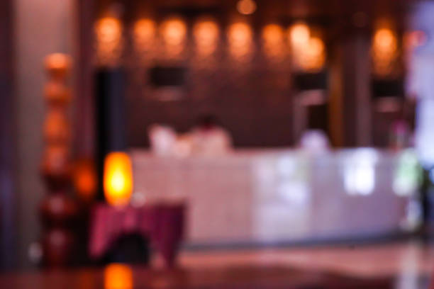 istock Blur reception front desk to check in and check out in hotel. 1164811023
