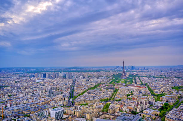 istock Aerial view of the Eiffel Tower and Paris 1164813707