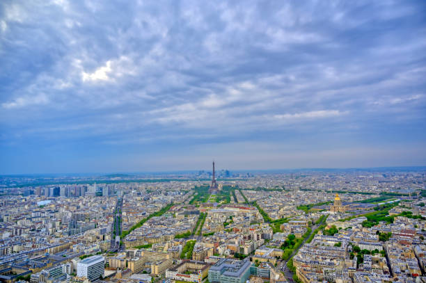 istock Aerial view of the Eiffel Tower and Paris 1164813769
