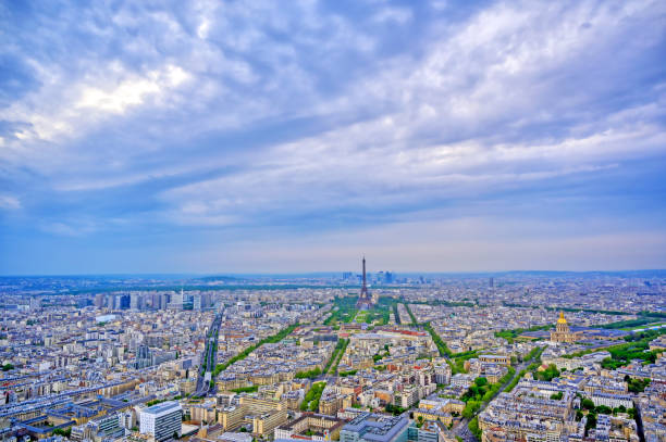 istock Aerial view of the Eiffel Tower and Paris 1164813786