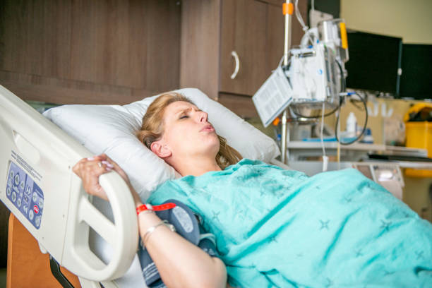 istock Young women in labor. 1164815396