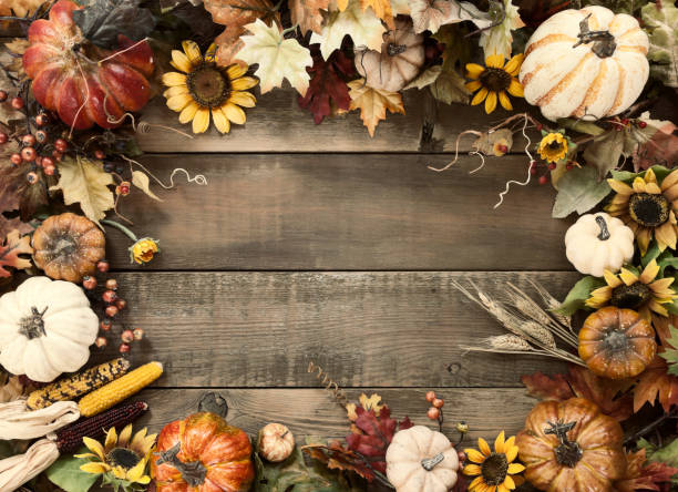 istock Autumn background on wood 1164818199
