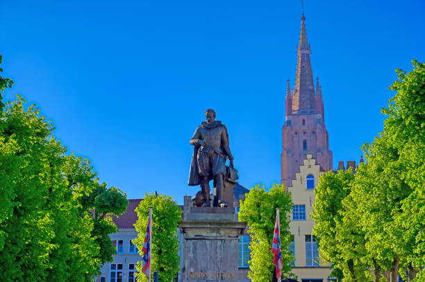 istock Statue of Simon Stevin in Bruges (Brugge), Belgium 1164818246