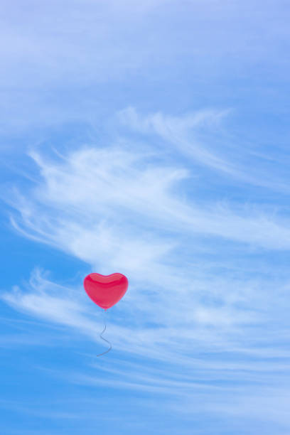 istock heart balloon on sky with minimal background concepts, 3D rendering. 1164820459