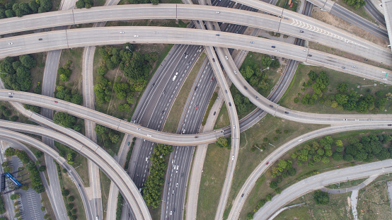 Aerial View Of Spaghetti Junction In Atlanta Ga Stock Photo - Download