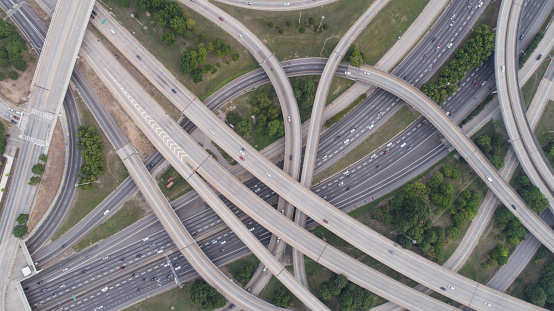 Aerial View of Spaghetti Junction in Atlanta, GA