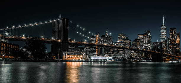 istock Brooklyn Bridge night long exposure on a clear night 1164825524