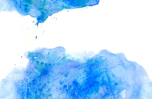 istock Abstract blue watercolor spot - sea and sky - on white background 1164826211