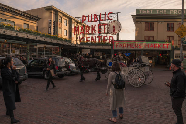 seattle - pike place market market seattle tourist zdjęcia i obrazy z banku zdjęć