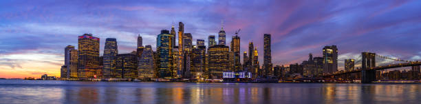 istock Colourful sunset at Brooklyn Bridge Park. 1164832804