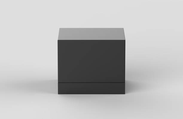 istock Hard cardboard box mock up template on isolated white background, ready for your design presentation, 3d illustration. 1164833722