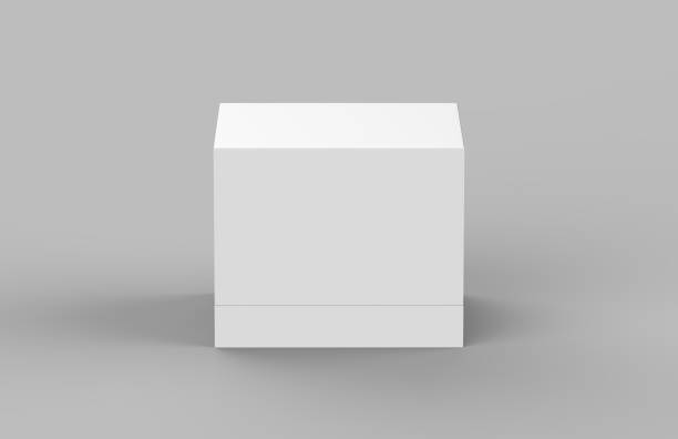istock Hard cardboard box mock up template on isolated white background, ready for your design presentation, 3d illustration. 1164833725