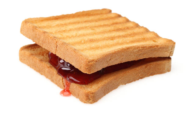 istock Toasted bread and strawberry jam isolated 1164846336