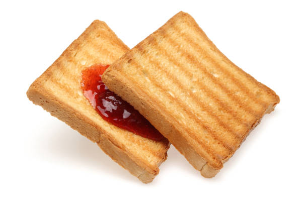 istock Toasted bread and strawberry jam isolated 1164847983