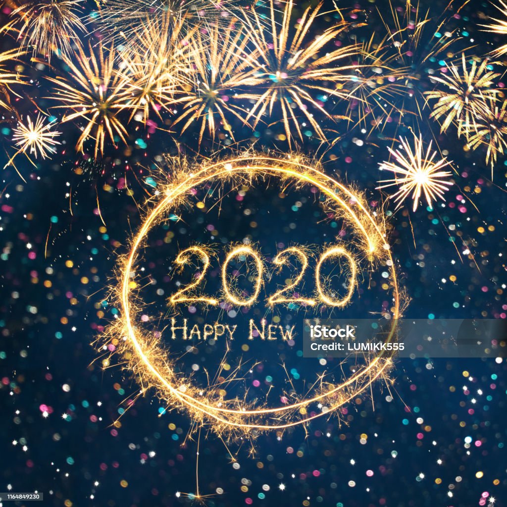 Greeting Card Happy New Year 2020 Stock Photo - Download Image Now ...