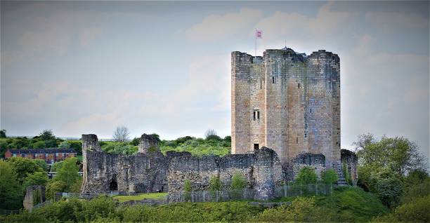 Conisbrough Castle, Conisbrough, Doncaster, South Yorkshire, England stock photo