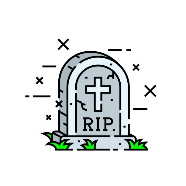 47 Cartoon Of A Rest In Peace Graphics Illustrations & Clip Art - iStock