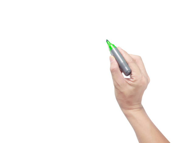 istock Hand holding marker pen for writing 1164850724