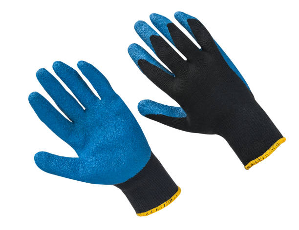 istock Safety gloves on white background. Protective worker gloves 1164854988