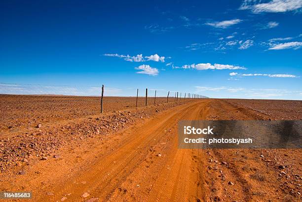 Outback Suciedad Pista Por Perro Valla Coober Pedy South Australia Foto de stock y más banco de imágenes de Australia